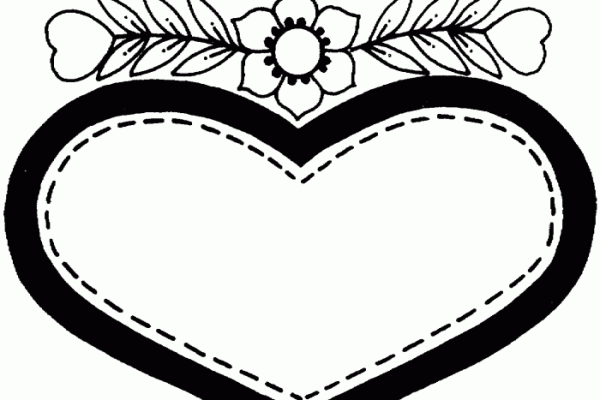 Coloring book heart shape