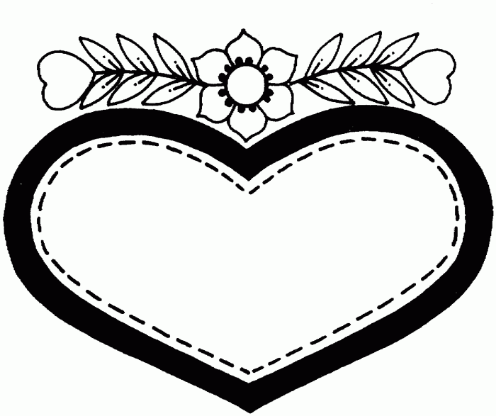 Coloring book heart shape