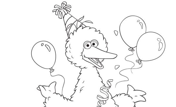 Big bird coloring book