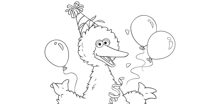 Big bird coloring book